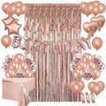 Areebz 82pc Rose Gold Birthday Party Decorations Kit for Girls and Women