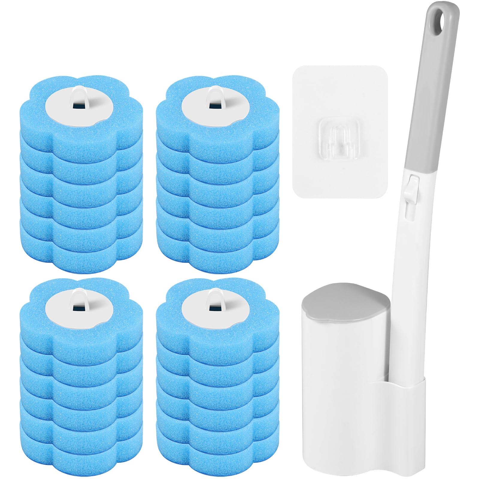 Jolof Store Toilet Wand Kit – 24 Disposable Refills & Wall-Mounted Holder