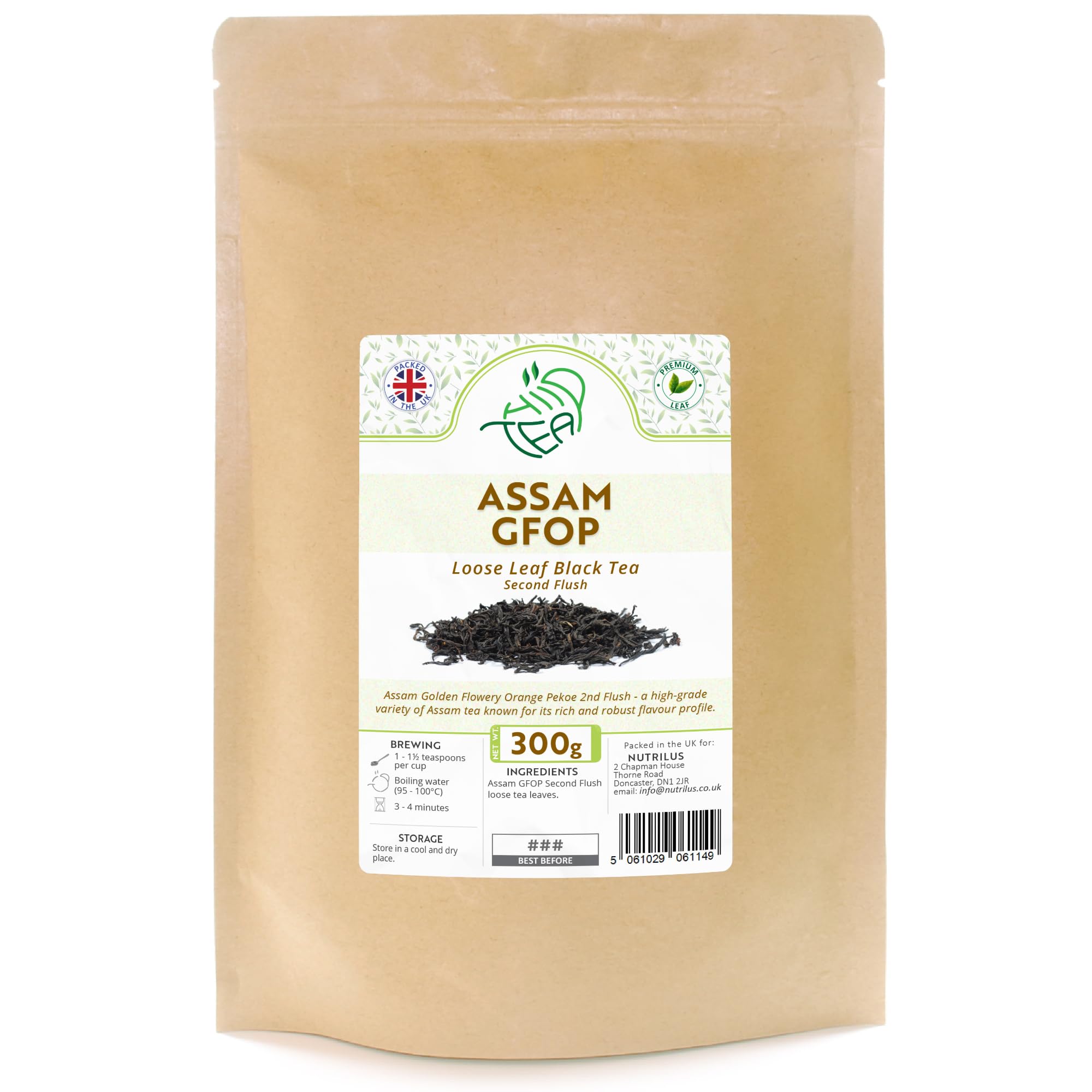Assam GFOP Black Tea – Second Flush Loose Leaf (300g)