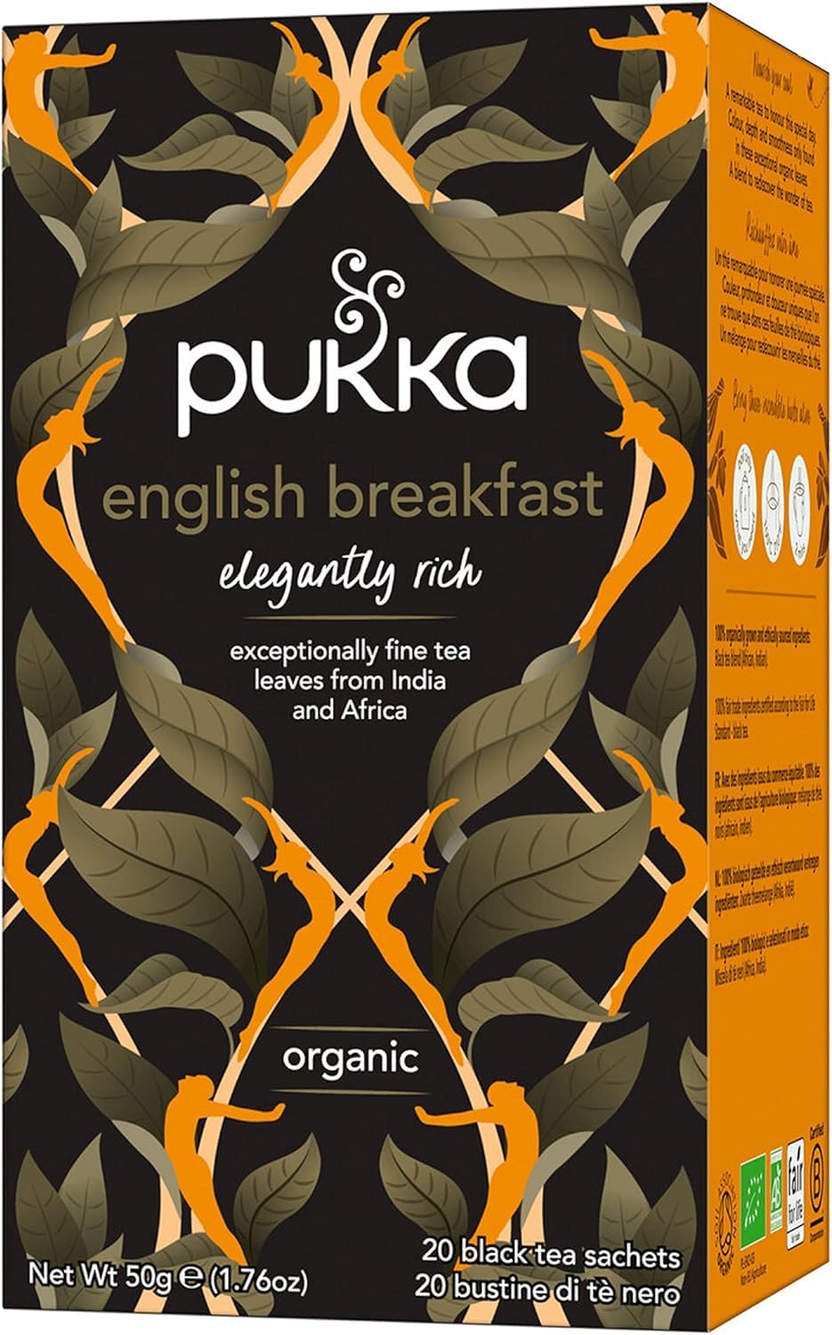 Pukka Herbs Organic English Breakfast Black Tea – 80 Tea Bags (4 Packs)