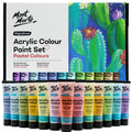 Mont Marte Pastel Acrylic Paint Set - 24 Colors x 36ml Semi-Matte