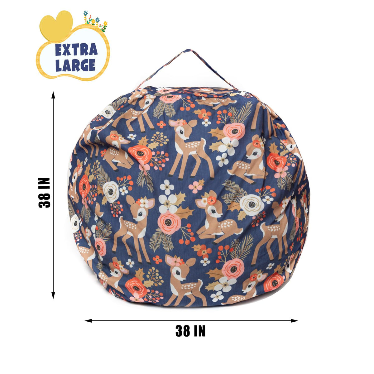 Round Bean Bag Cover Only without Filling, Large Stuffed Animal Bean Bag Storage, Bean Bag Chair Cover - image 2