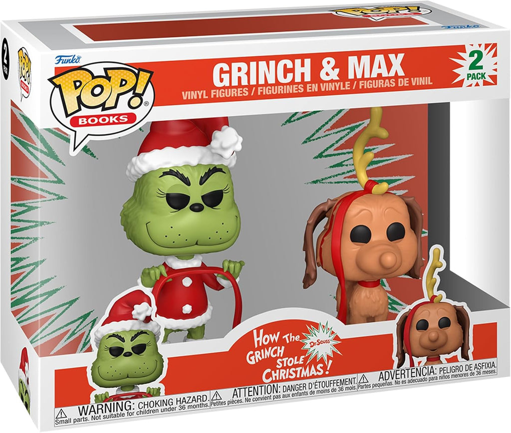 Funko Pop! Books: The Grinch with Max Vinyl Figure - 3.75 Inch Collectible