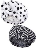 Waterproof Shower Caps – 2 Pack Reusable Nylon Hair Caps