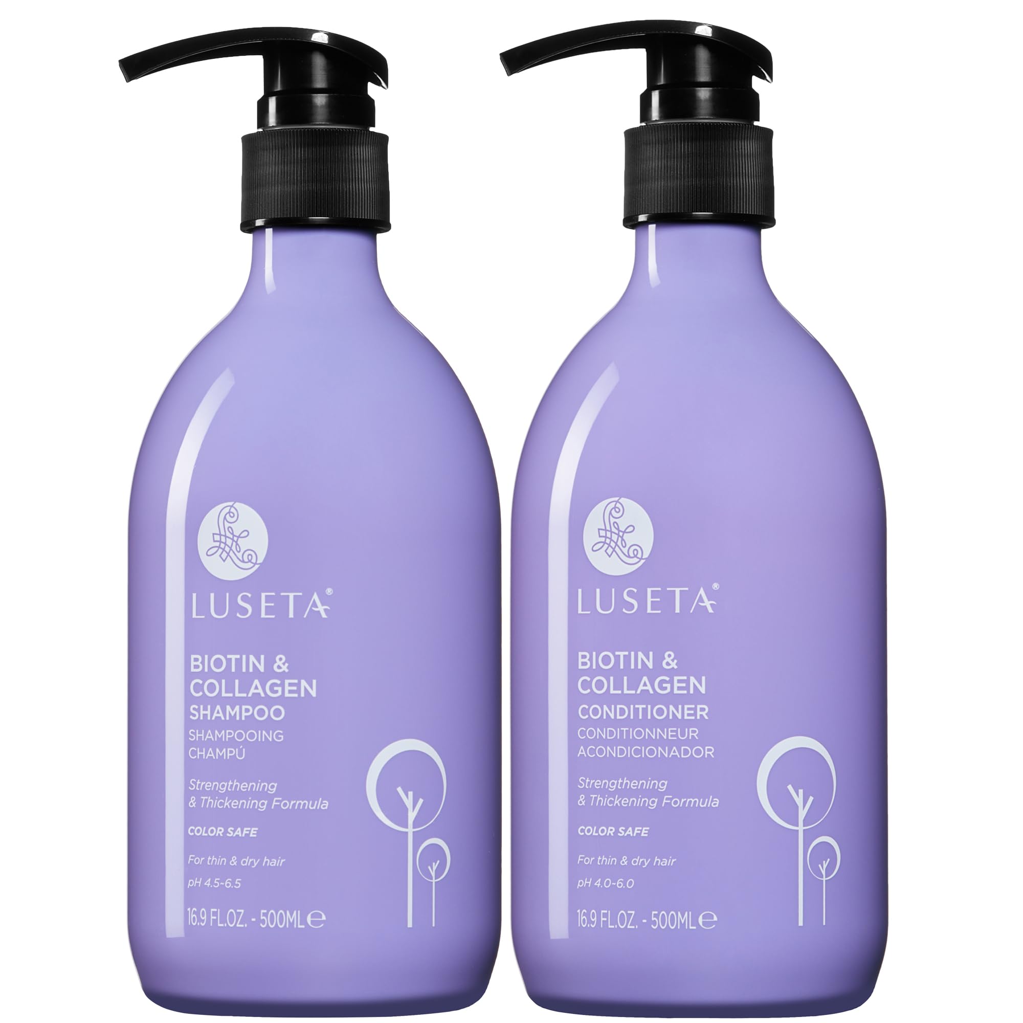 Luseta Biotin & Collagen Shampoo and Conditioner Set for Hair Growth