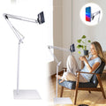 Hmfmdy Tablet Floor Stand – Heavy Duty Adjustable Bed Mount, White