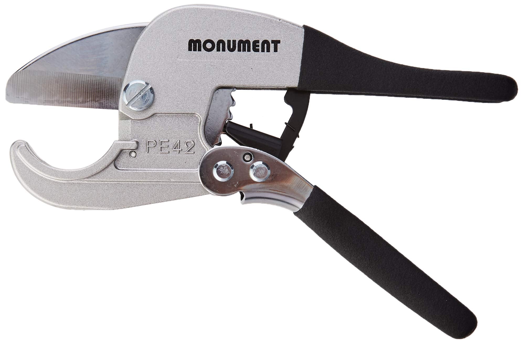 Monument 2645T Ratchet Plastic Pipe Cutter – 42mm Plumbing Tool