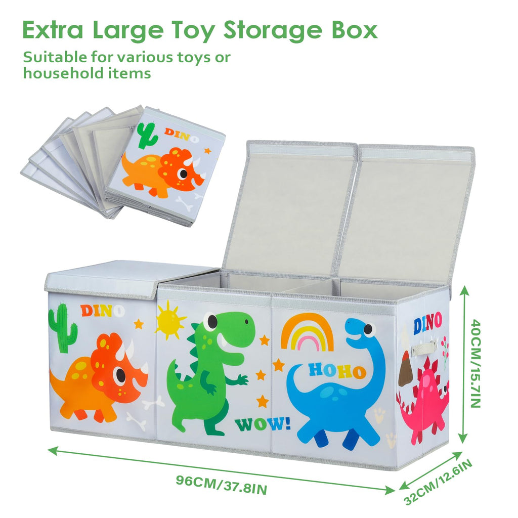 Decalsweet Dinosaur Extra Large Toy Storage Box | Foldable Oxford Toy Chest