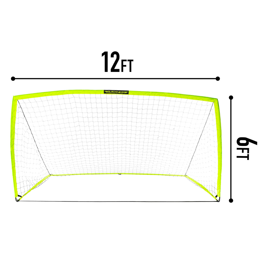 Franklin Sports Blackhawk Portable Soccer Goal – 12' x 6' Pop Up Net