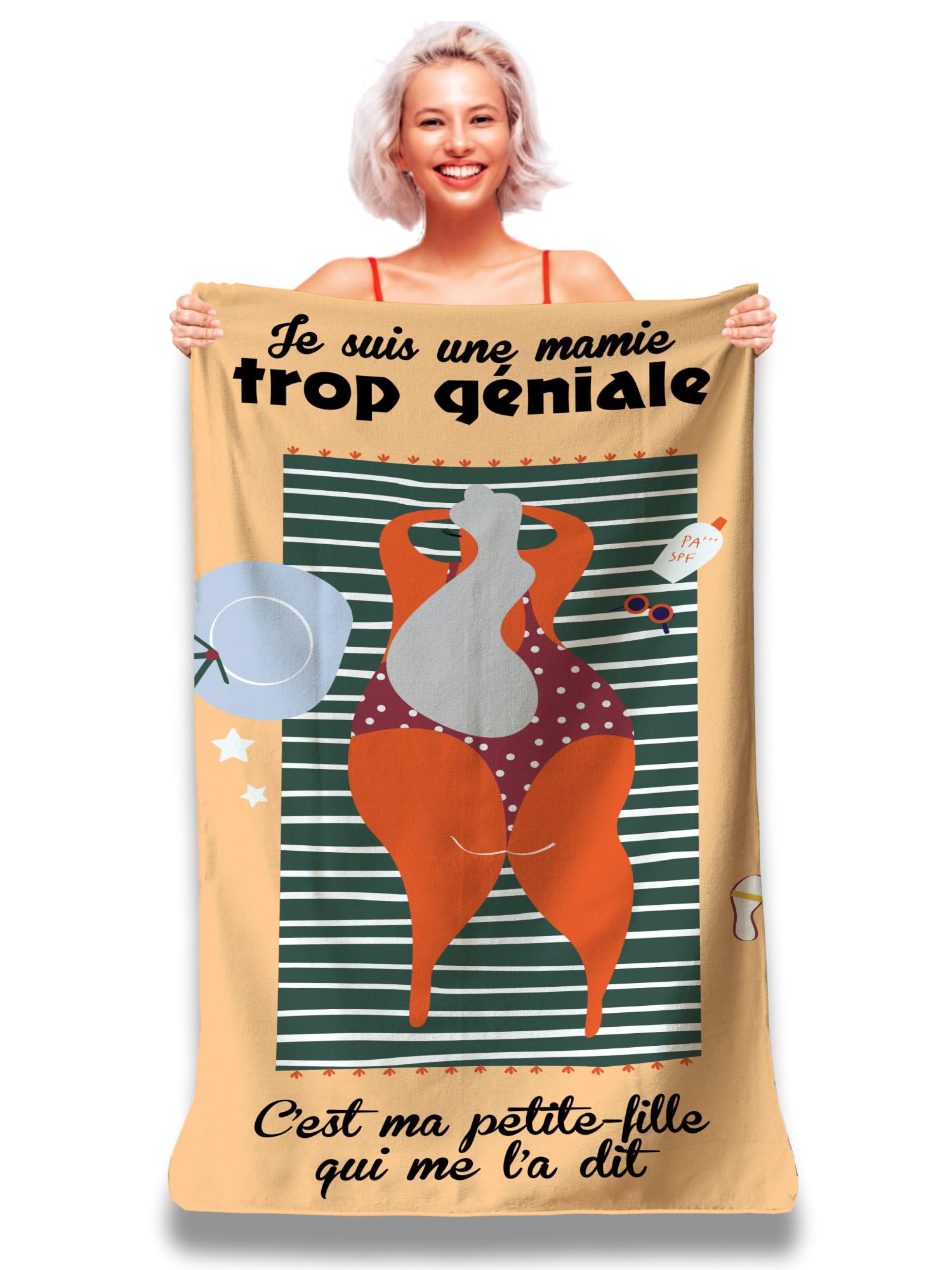 Zinello Design Personalised Microfibre Beach Towel – Quick Dry & Lightweight