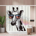 Woutay Giraffe Shower Curtain | Mold Resistant Waterproof Polyester