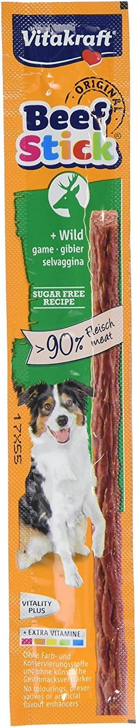 Jolof Store Dog Beefstick with Game - Natural Meaty Treats (50 Pack)