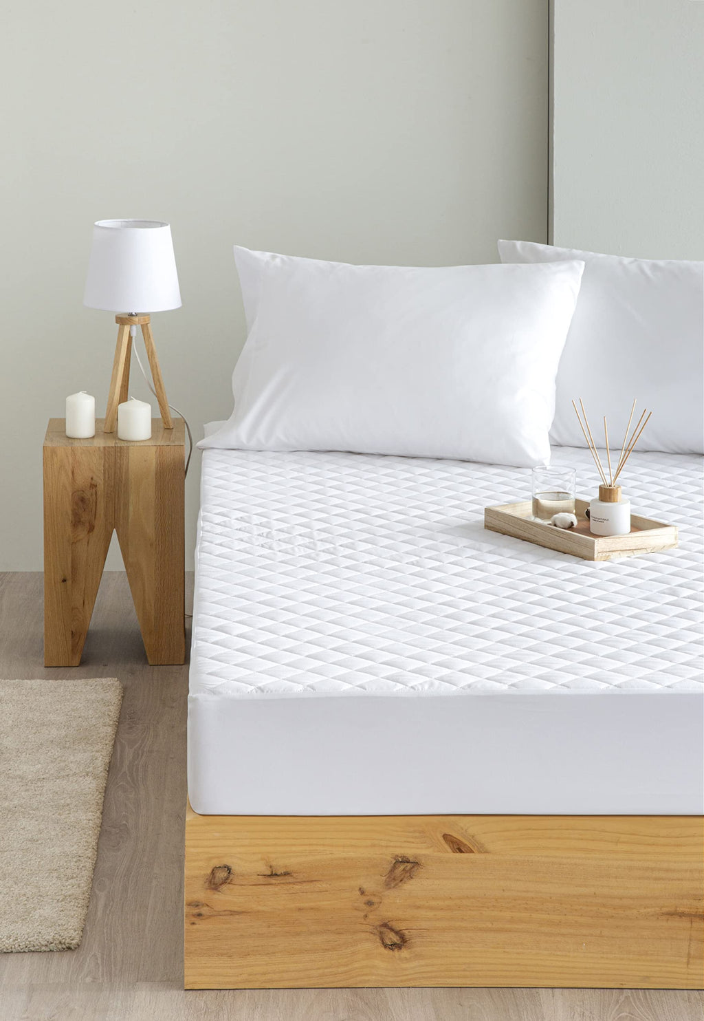Todocama Mattress Protector, Anti Dust Mite Padding, Breathable, Waterproof and Hygienic Bed 140 x 190/200 cm