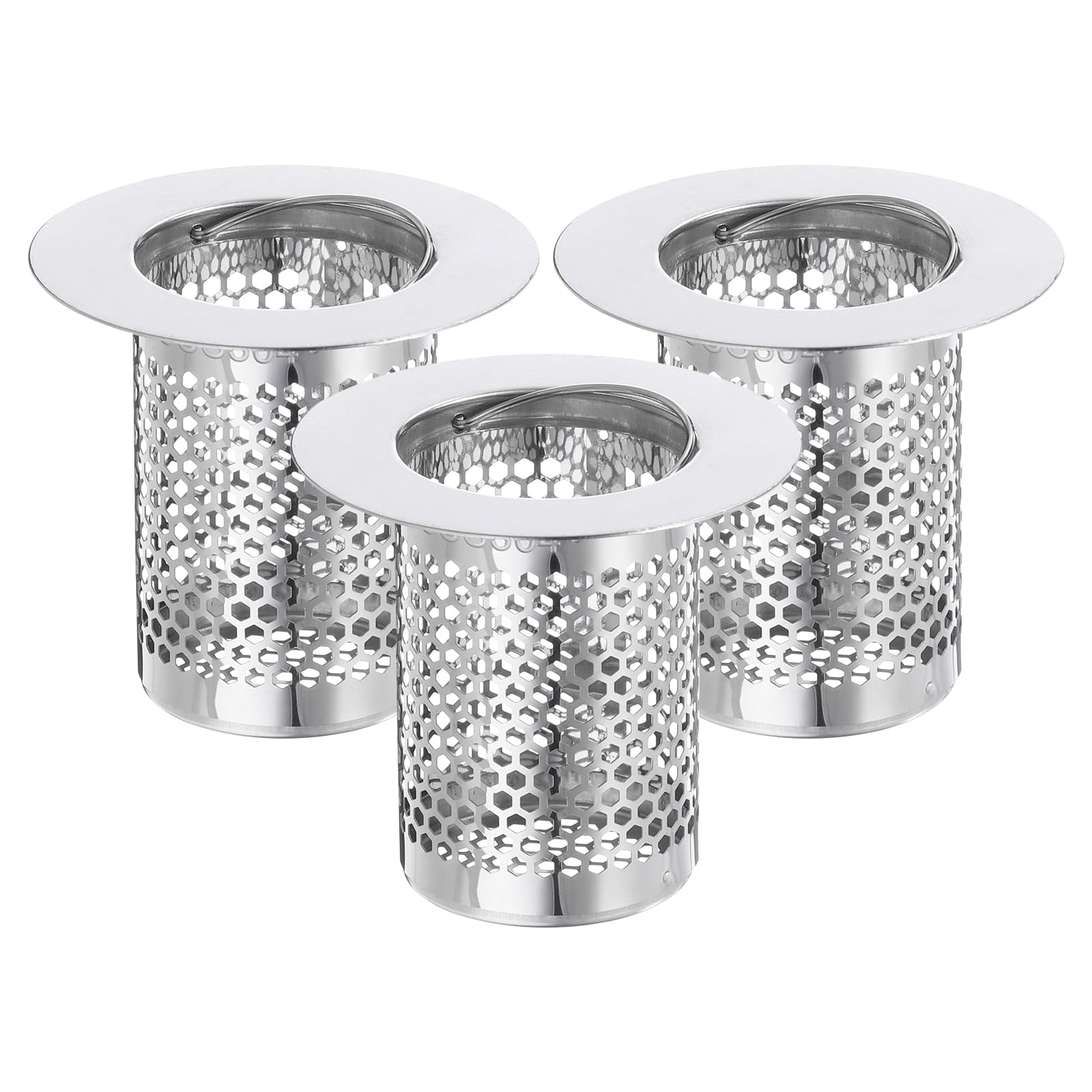 Jolof Store 2-Pack 304 Stainless Steel Shower Drain Strainer Hair Catcher