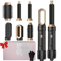 Atopskins 6-in-1 Air Styler | Negative Ion Hair Dryer Brush Set - Black