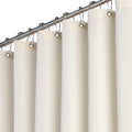 BTTN Cream Waffle Shower Curtain – Heavy Duty Weighted Waterproof Fabric