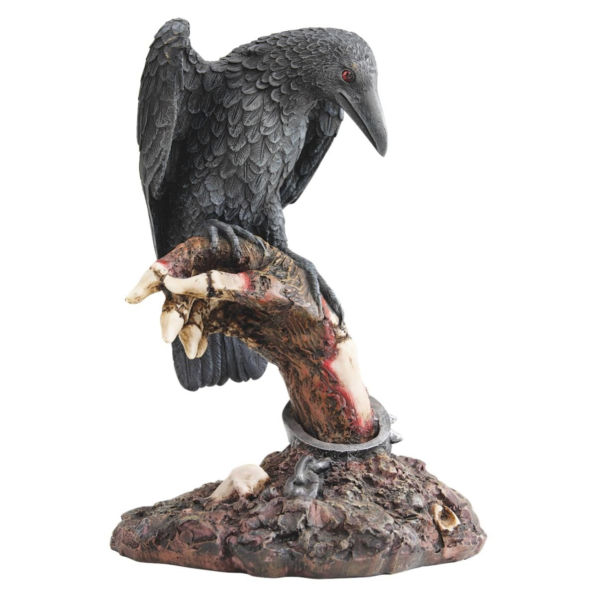 Design Toscano The Raven's Perch Zombie Statue - Gothic Resin Decor