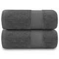 GC Gaveno Cavailia 100% Cotton Bath Sheets | 700 GSM Charcoal - 2 Pack