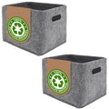 DuneDesign Set of 2: Felt Box 32x26x23 Foldable Storage Box Toiletries Box Storage Basket