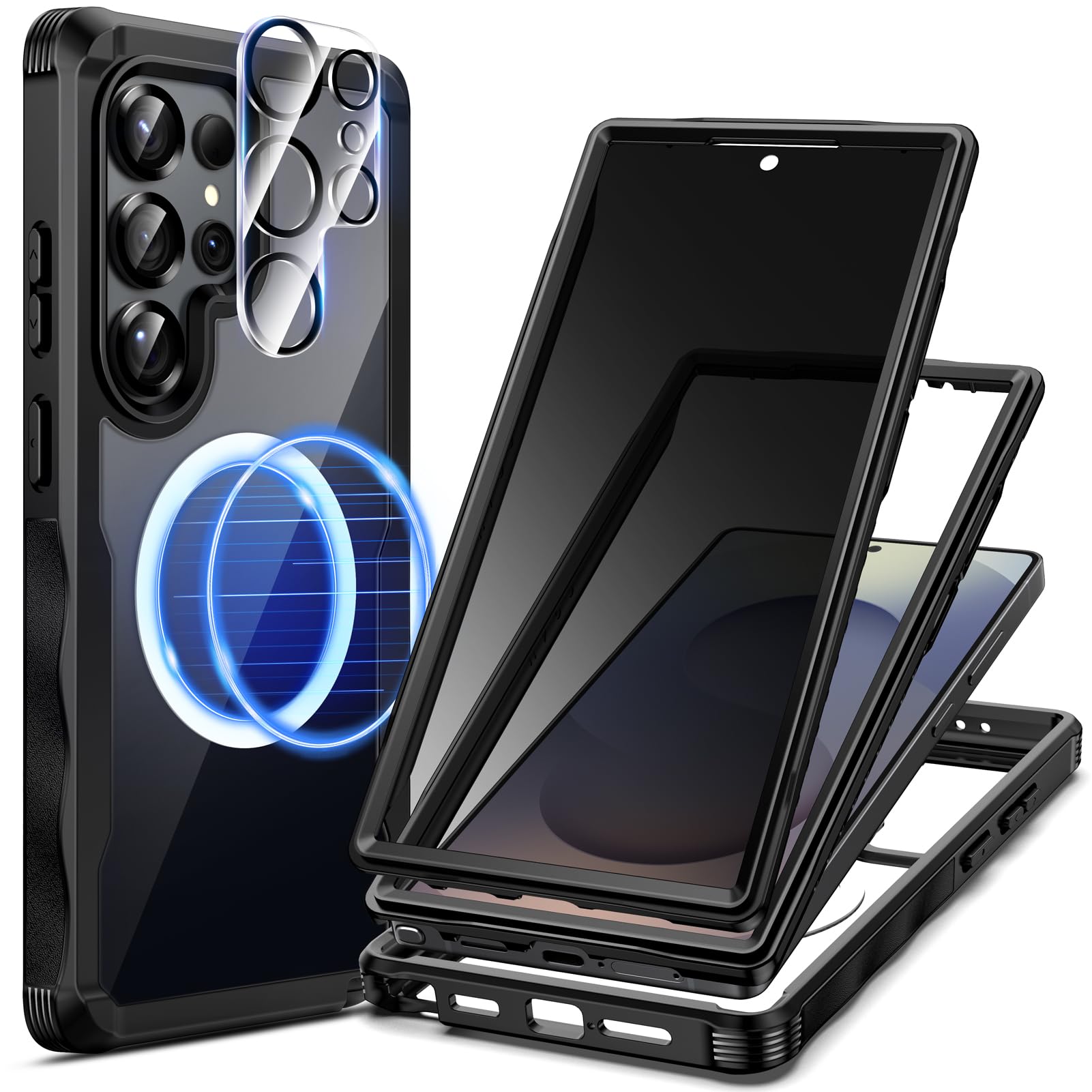 seacosmo Samsung Galaxy S25 Ultra Case - MagSafe & Privacy Screen