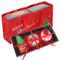 KONTONTY Christmas Cotton Face Towels – Set of 4 Soft Holiday Linens