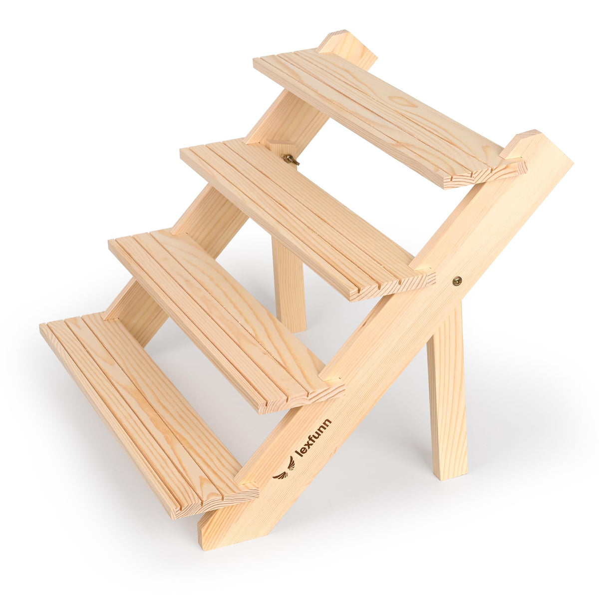 LEXFUNN Wooden Jewellery Display Rack Stand Earring Stall Stand Organizer Shelf 3/4 Tier 4 Tier