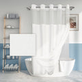 River Dream Extra Long Hookless Shower Curtain with Snap-in Liner | 71x98