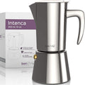 bonVIVO Intenca Moka Pot – 6 Cup Stainless Steel Stovetop Espresso Maker
