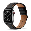 Tasikar Genuine Leather Apple Watch Strap for iWatch Ultra 2/1/SE – Black