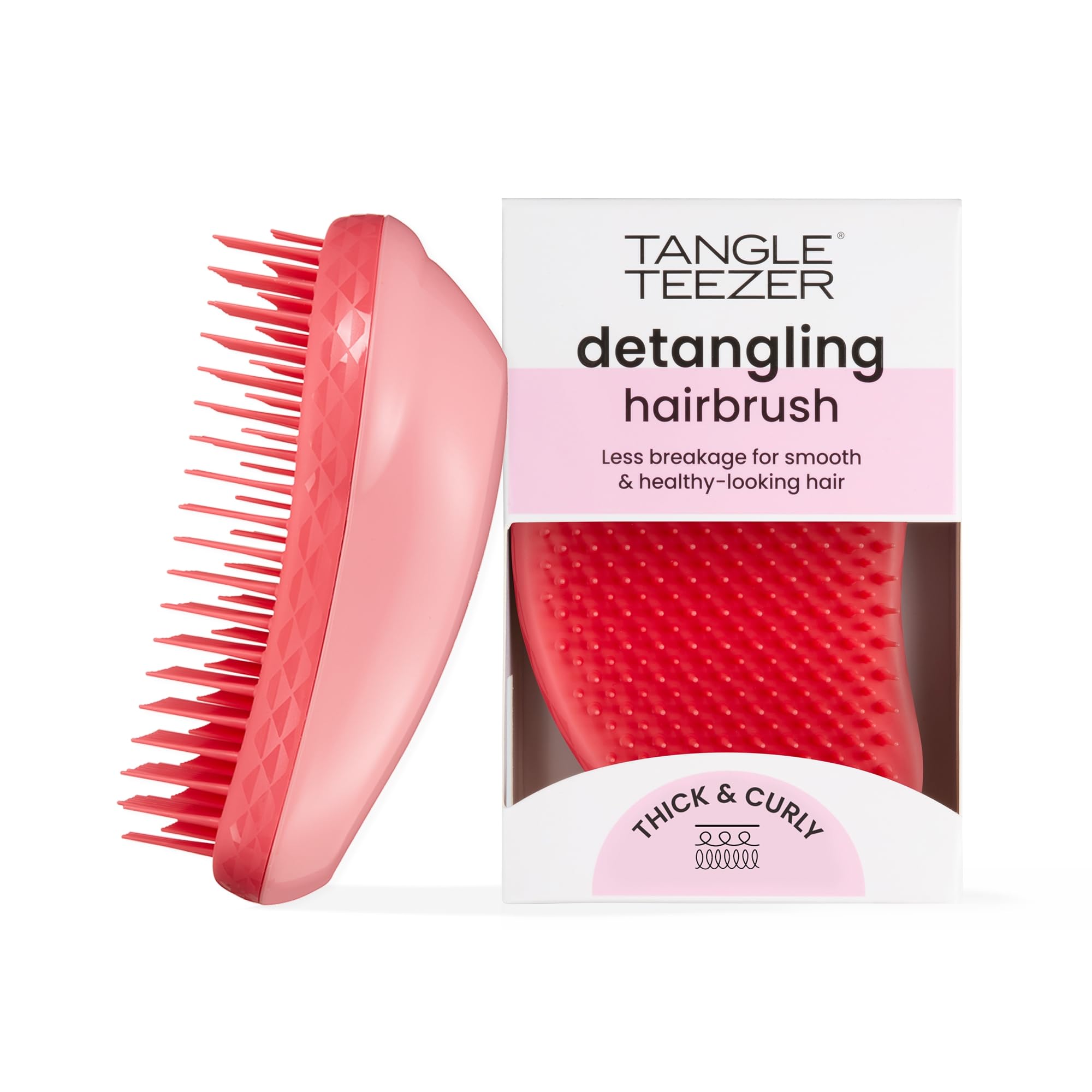 Tangle Teezer Thick & Curly Detangling Hairbrush | Two-Tiered Teeth