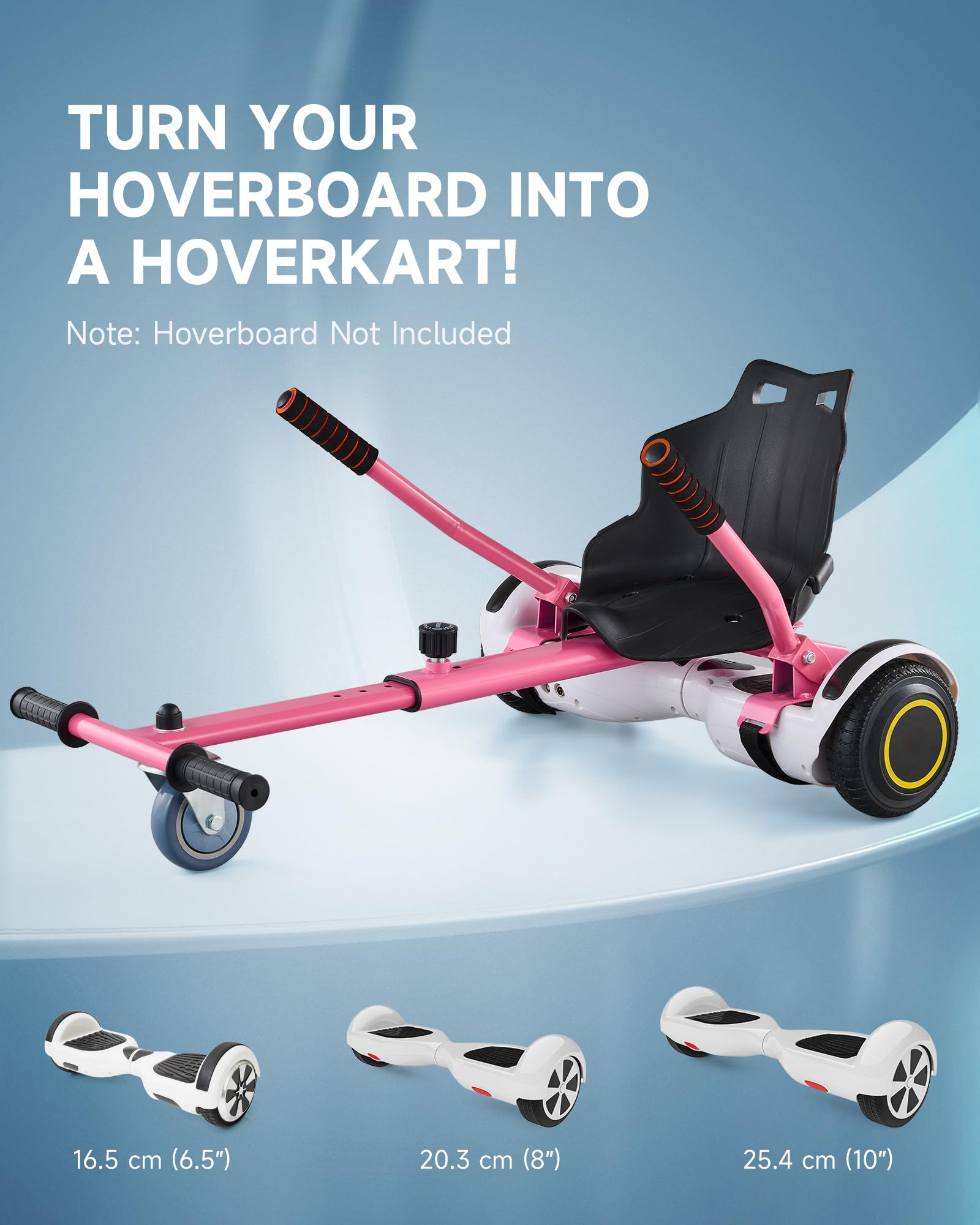 CO-Z Hoverboard Go Kart Seat Attachment for 6.5, 8, 10 Inch Scooters – Pink