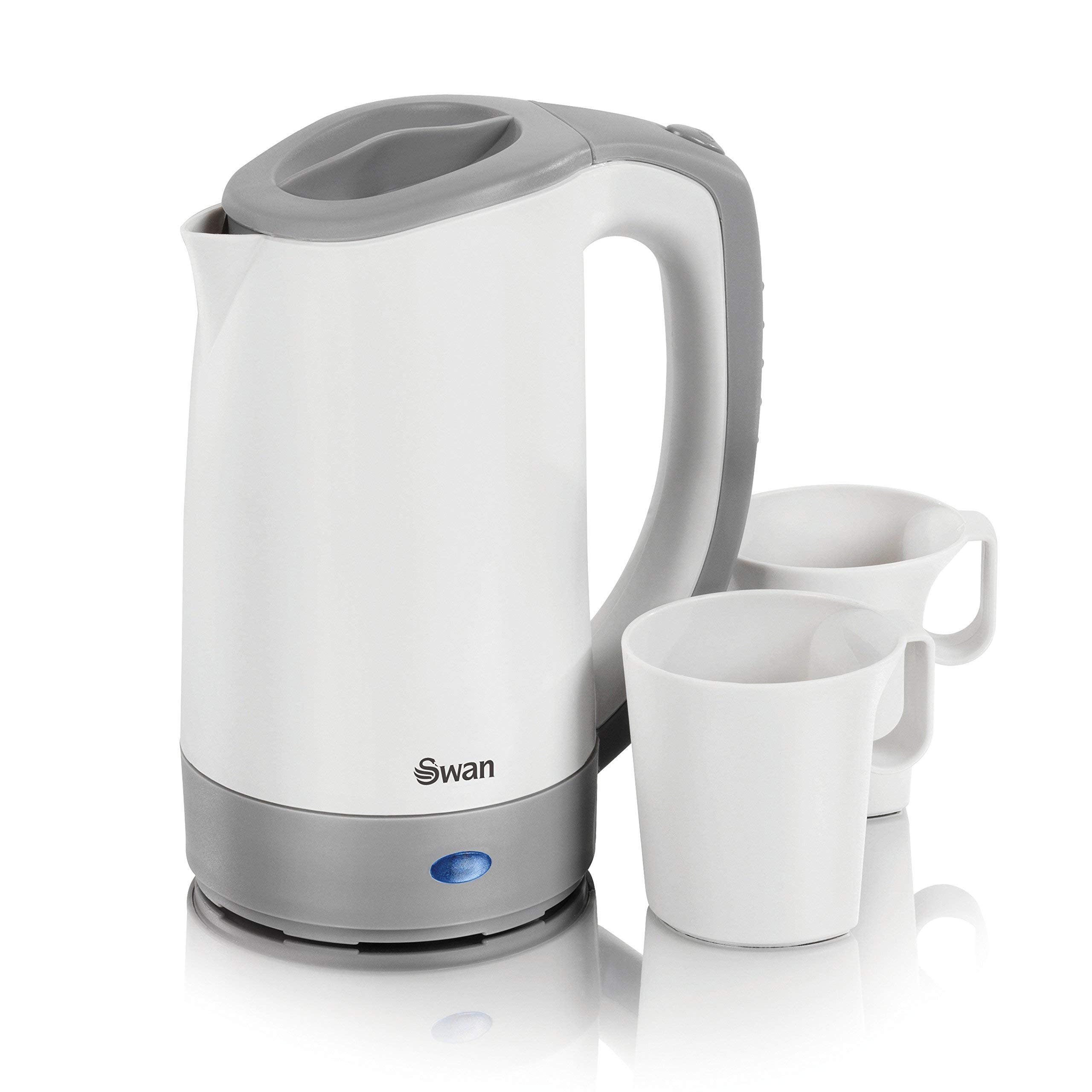 Swan Dual Voltage Travel Kettle | 0.5L Compact Design with 2 Cups