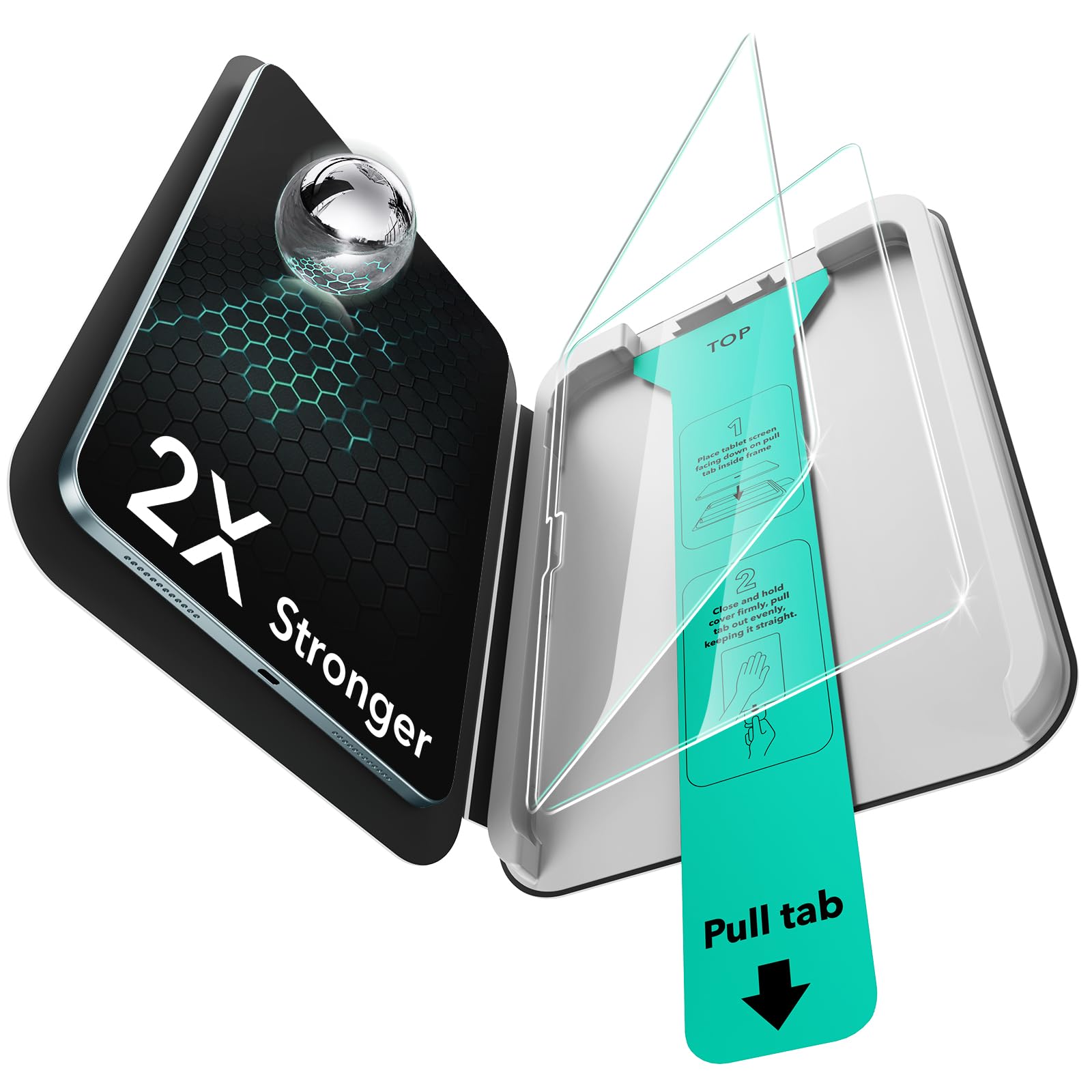 ESR iPad Air 13 Inch Screen Protector | 9H Tempered Glass 2-Pack