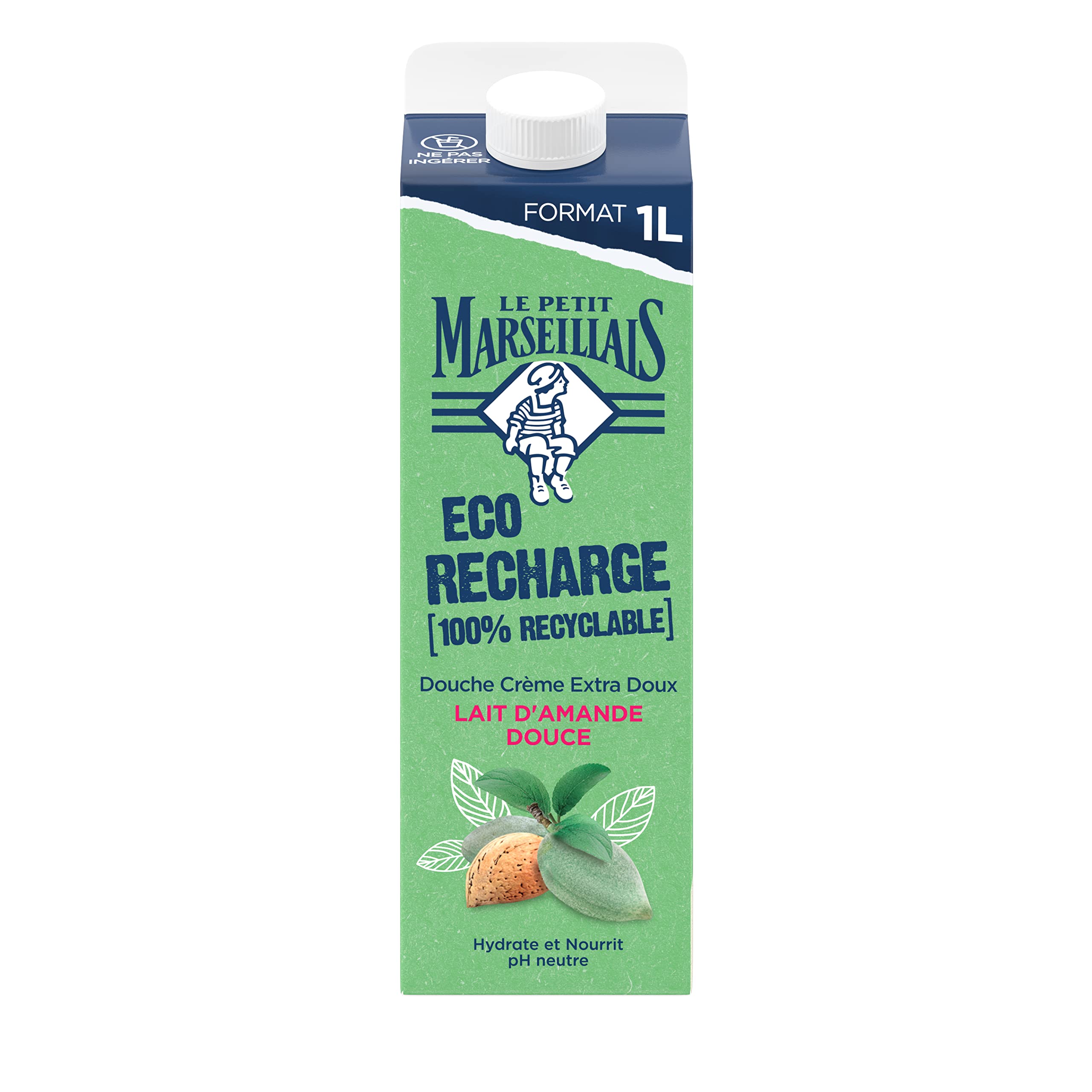 Le Petit Marseillais Sweet Almond Extra-Gentle Shower Gel Refill - 1L