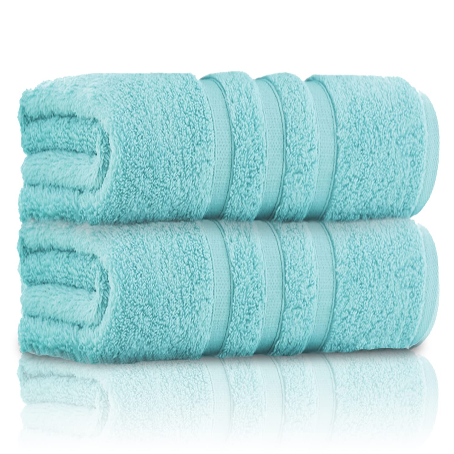 GC Gaveno Cavailia 100% Egyptian Cotton Bath Sheets - Aqua, Pack of 2
