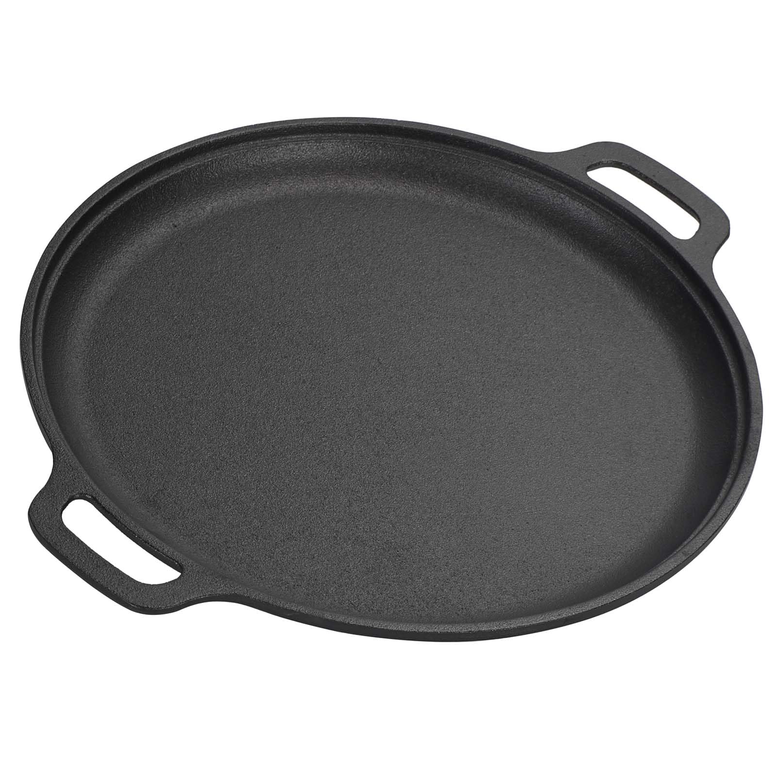 GRANDWISH Pre-Seasoned Cast Iron Skillet Pan | 35cm Round Griddle Pan