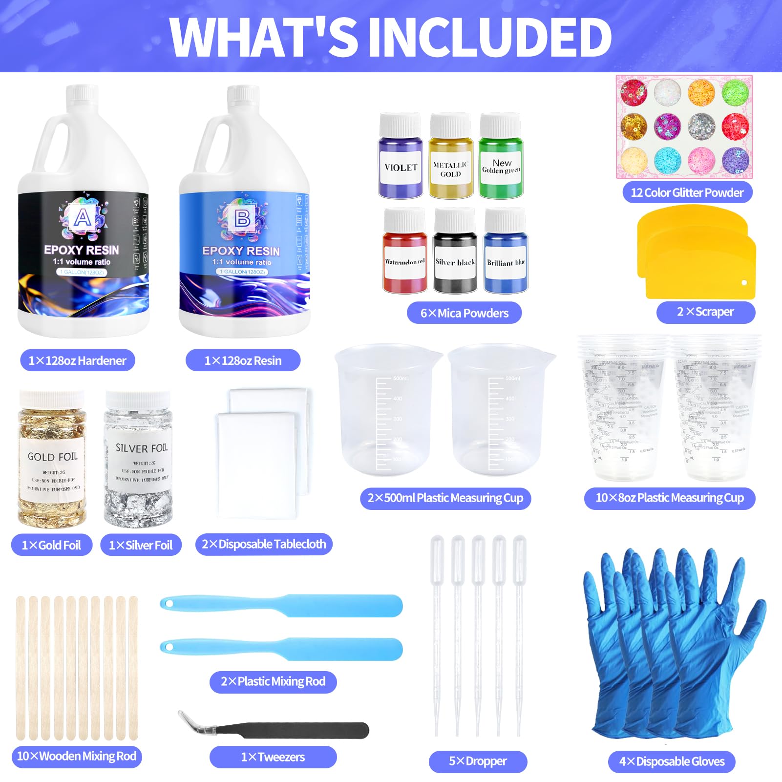 Ghguole 2 Gallon Epoxy Resin Kit – Crystal Clear Casting & Coating Resin