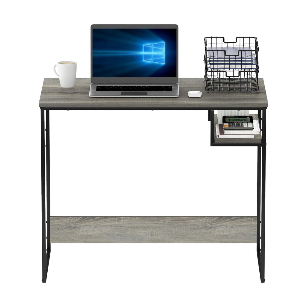 Furinno Moretti Modern Lifestyle Study Desk, Computer Desk, 90 cm W, French Oak Grey - image 3