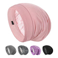 SOLZEK Mulberry Silk Bonnet | Adjustable Sleep Cap for Curly Hair, Pink