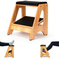 StrongTek 2 in 1 Footrest Rocker Wood Height Adjustable Non Slip - image 1