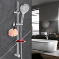 Ronvie Shower Riser Rail Kit | 4-Spray Handheld Showerhead & Soap Dish