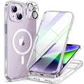 Miracase iPhone 14 Plus Magnetic Case with Screen Protector – Clear