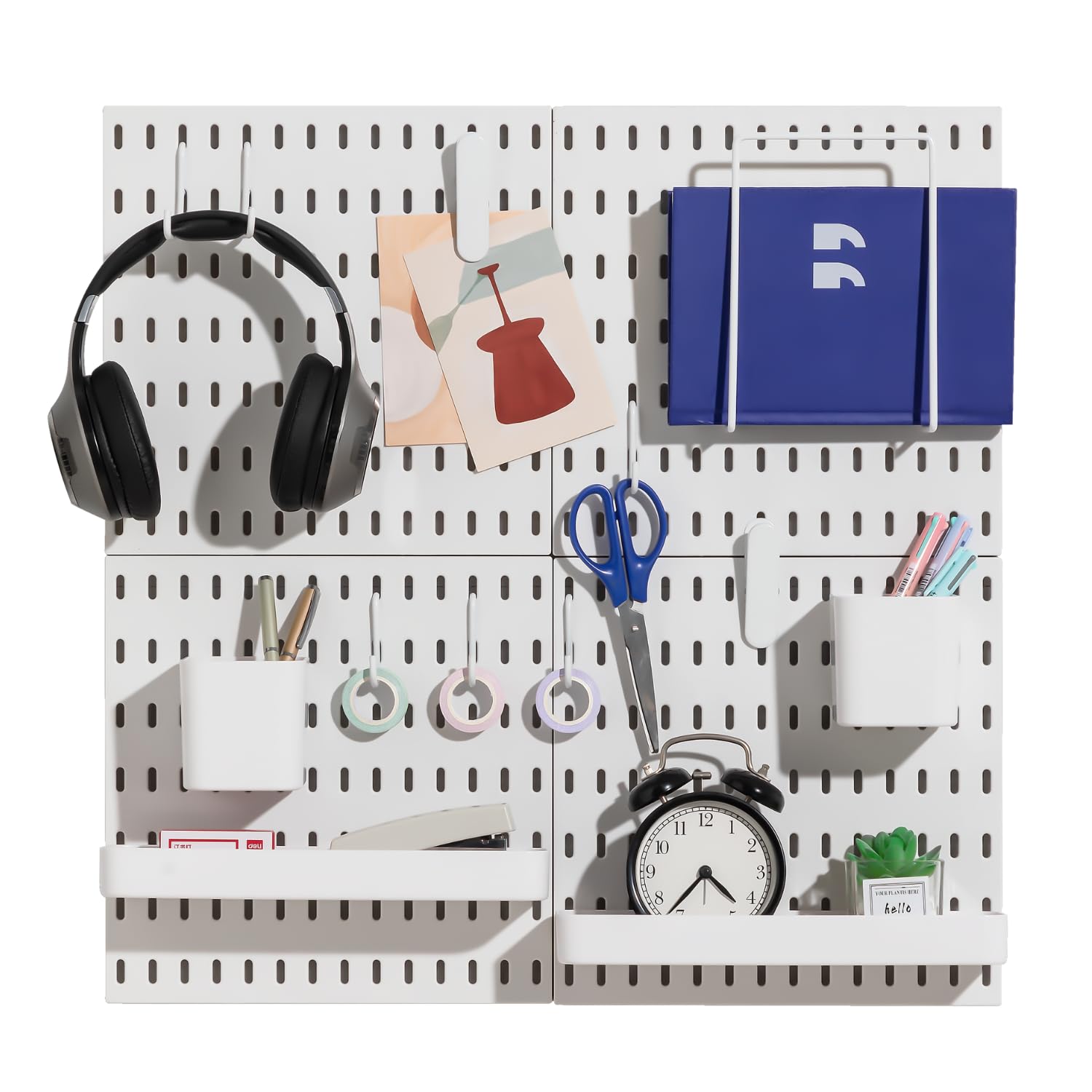 Keepo Pegboard Combination Kit – Modular Wall Organizer, White, 22x22"