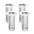 4-Pack 304 Stainless Steel Shower Drain Strainer Hair Catcher