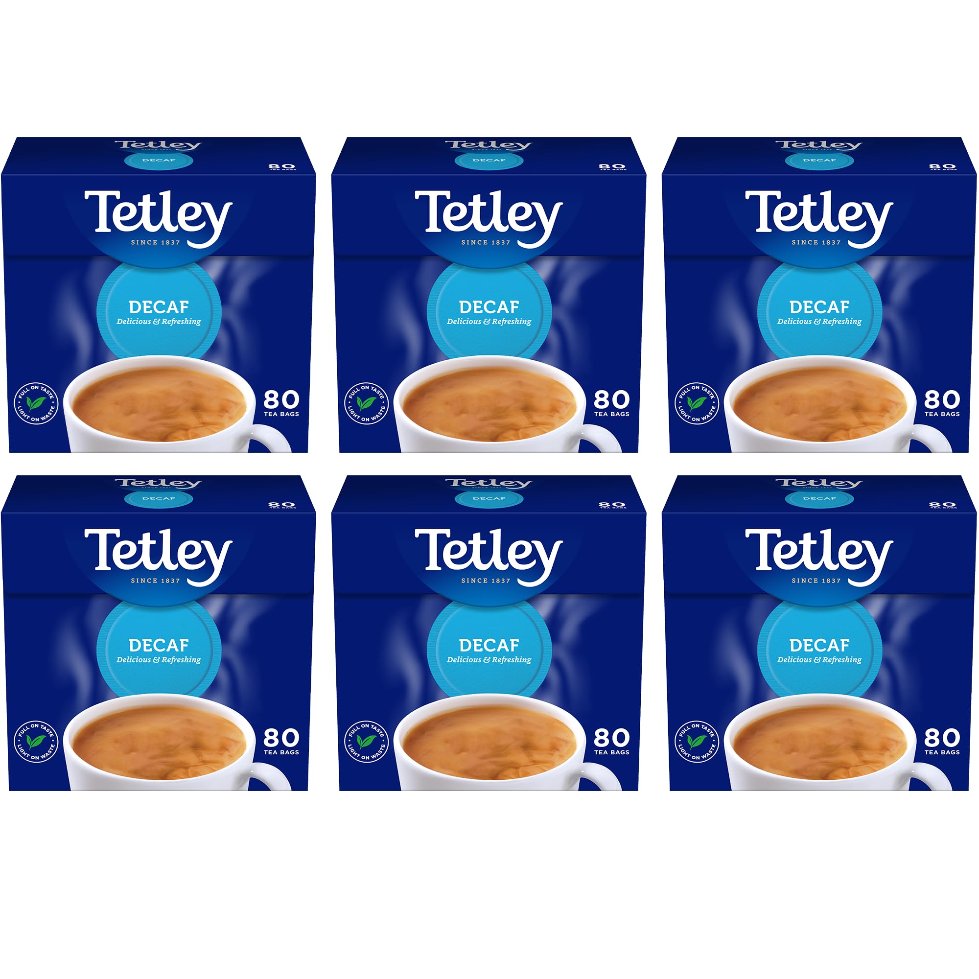 Tetley Decaf Black Tea Bags – Smooth Full-Flavoured Blend – 480 Pack