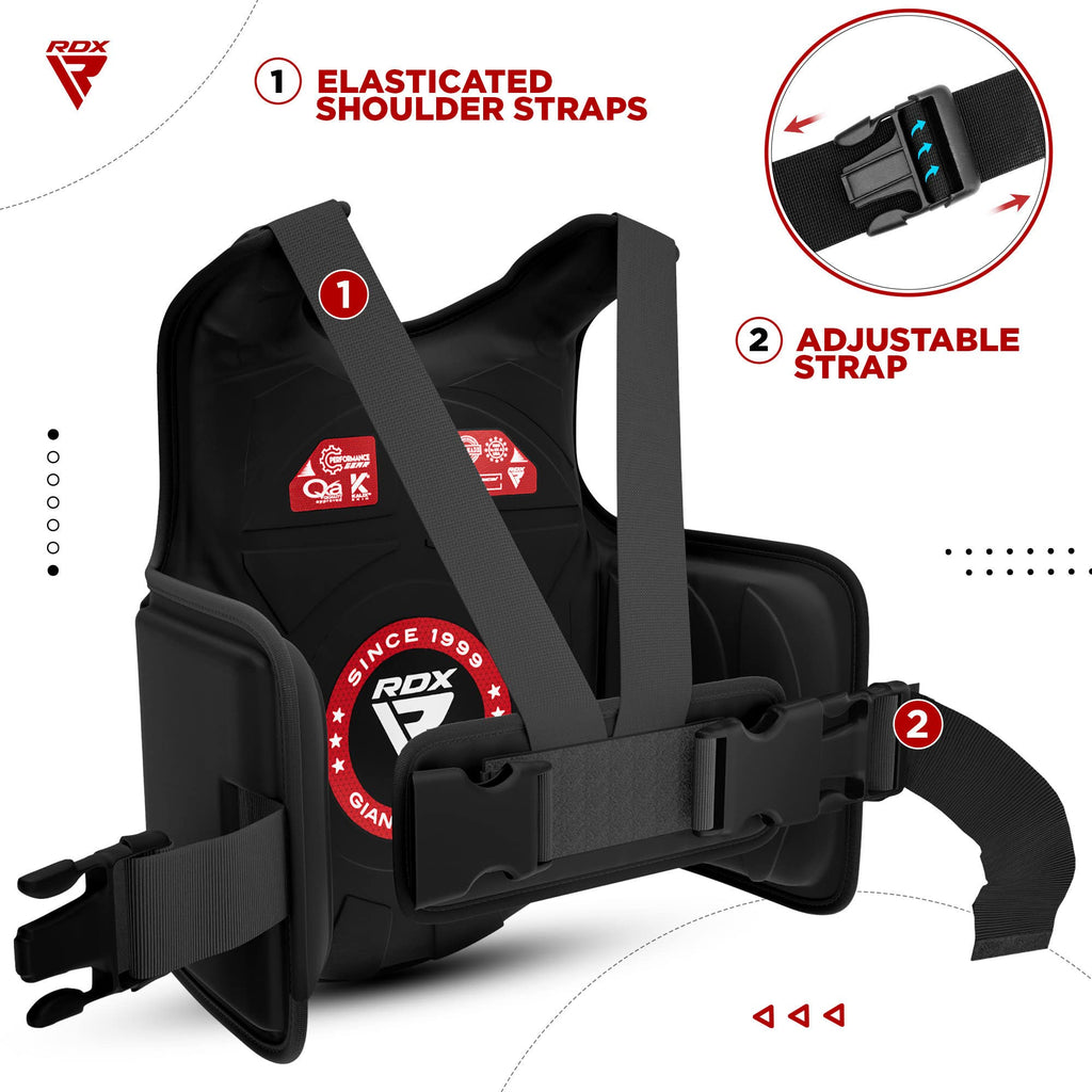 RDX KARA Chest Guard | Maya Hide Leather MMA & Muay Thai Body Protector