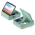 KDD Tablet Pillow Holder – Foldable iPad Cushion Stand with Storage, Green