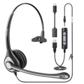 Wantek Monaural USB Wired Headset | Noise Cancelling Office Headphone