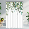 Lerores Green Leaves Shower Curtain | Anti-Mould Polyester – 120x200cm