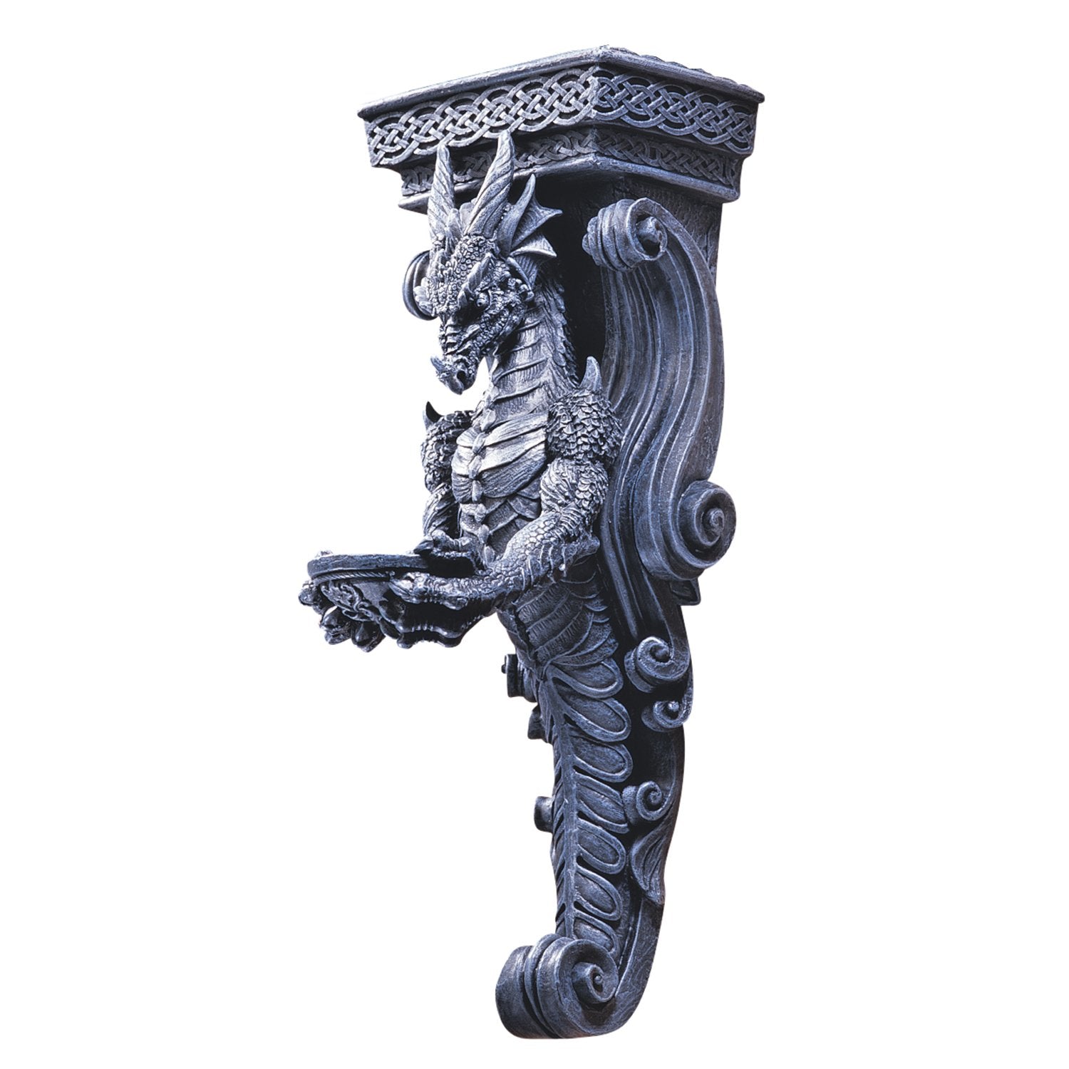 Design Toscano Dragons of Darkmoor Castle Wall Caryatid Dragon Statue